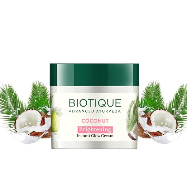 Biotique - Face Cream - Coconut brightening instant glow cream 50g