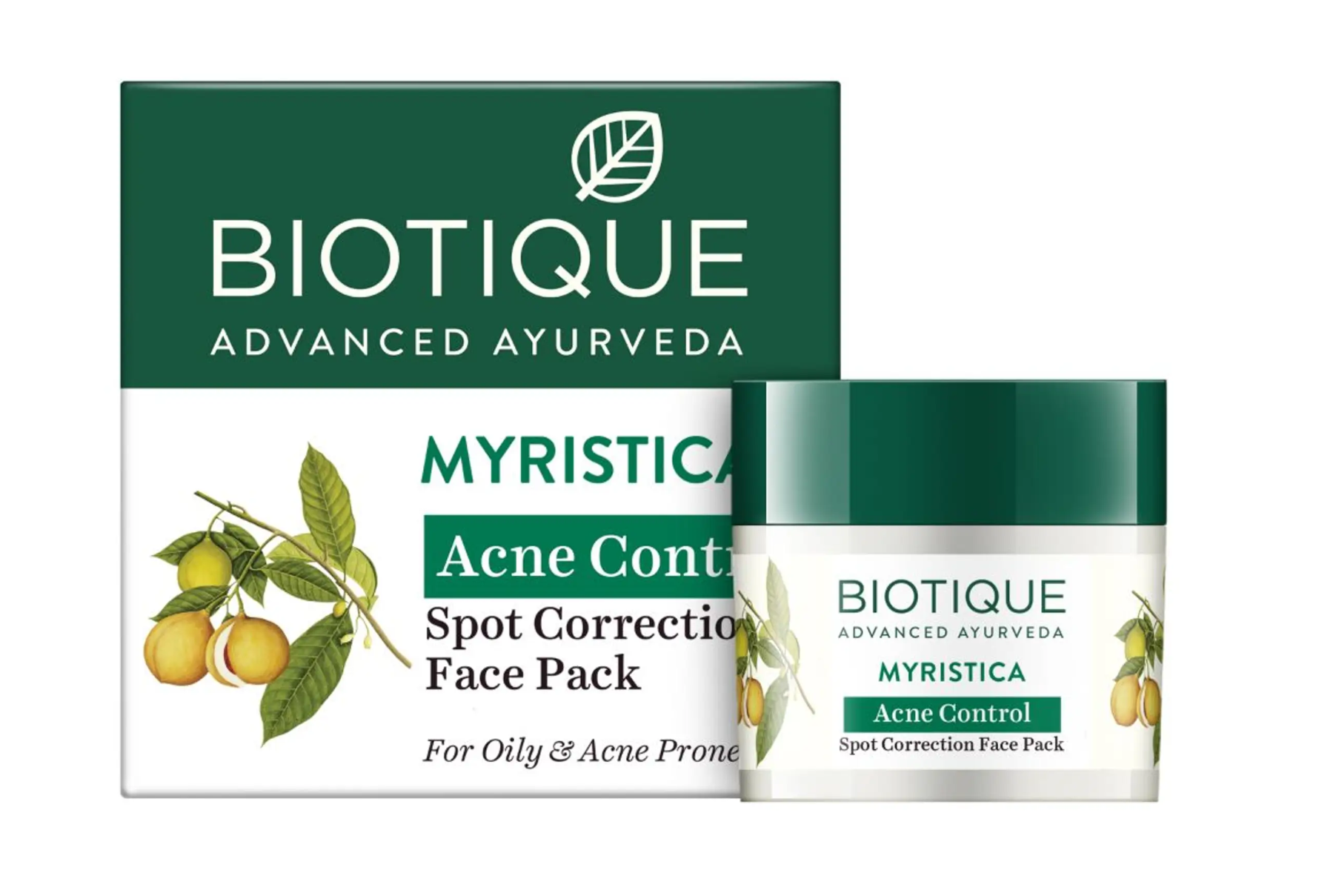 Biotique - MYRISTICA - Acne Control Spot Correction Face Pack Oily & Acne Prone Skin