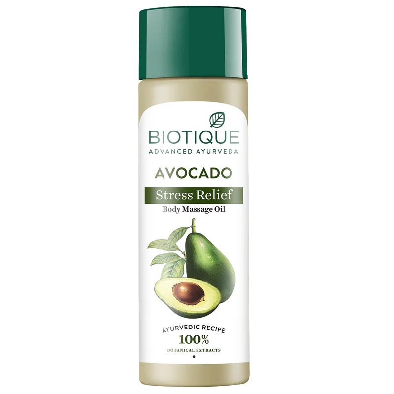 Biotique - Body Oil - Avocado stress relief body massage oil 200ml