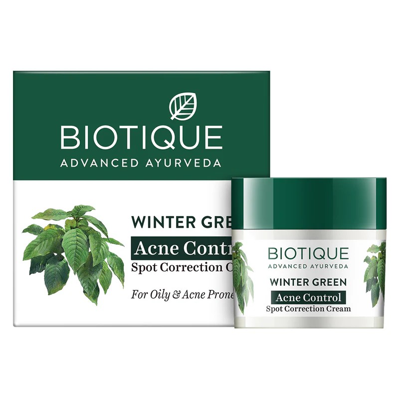 Biotique - Face Cream - Biotique winter green acne control spot correction cream 15g